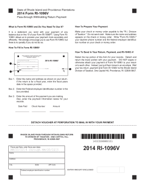 Rhode Island Pass-Through Withholding Return Payment Form