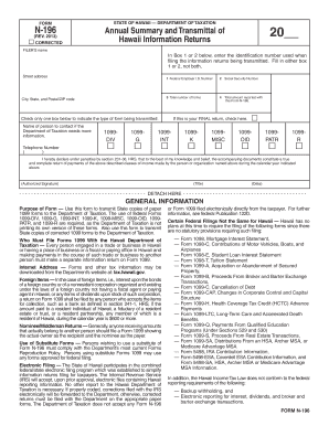Hawaii Information Returns Annual Summary