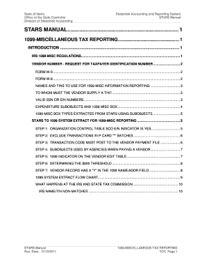 Idaho 1099-MISC Tax Reporting Manual