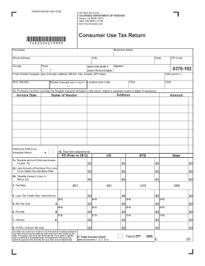 Colorado Consumer Use Tax Return