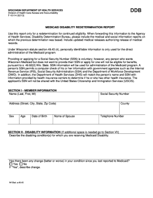 Wisconsin Medicaid Disability Redetermination Report