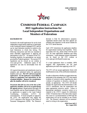 Combined Federal Campaign Application