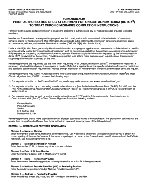 Prior Authorization Drug Attachment for OnabotulinumtoxinA (Botox) to Treat Chronic Migraines