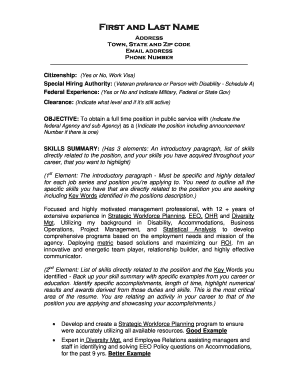 Federal Government Job Application Form