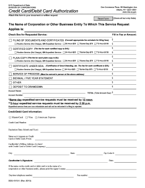 New York State Business Service Request Form