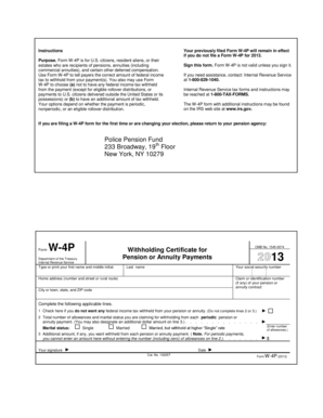 Form W-4P Withholding Certificate
