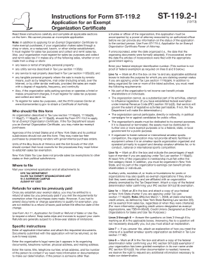 New York Exempt Organization Certificate Application