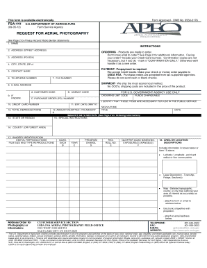 USDA Aerial Photography Request Form