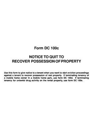 Michigan Notice to Quit to Recover Possession of Property
