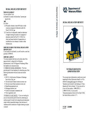 Rural Relocation Benefit Application
