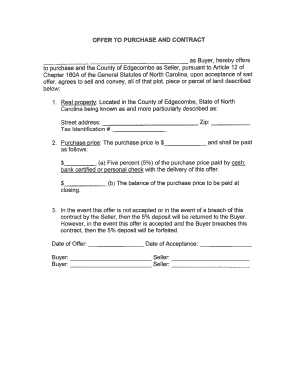 Offer to Purchase and Contract