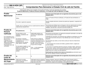 Formulario 886-H-HOH (SP)