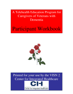 Telehealth Education Program for Caregivers of Veterans with Dementia Participant Workbook
