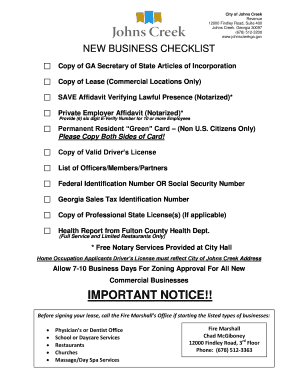 City of Johns Creek Business Occupation Tax Return