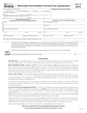 Nebraska Nonresident Income Tax Agreement