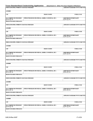 Texas Standardized Credentialing Application