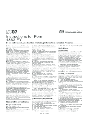 Instructions for Form 4562-FY