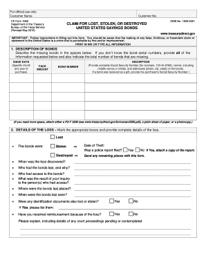 US Savings Bonds Claim Form