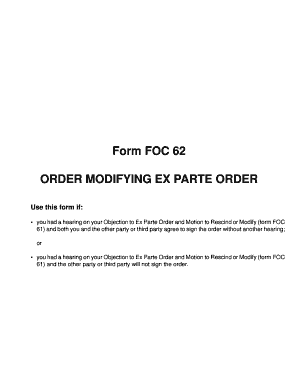 Order Modifying Ex Parte Order