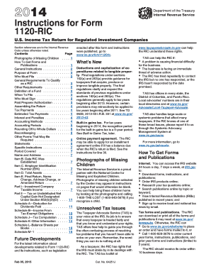 Instructions for Form 1120-RIC