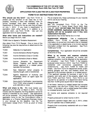 New York City Tax Class Two or Four Property Assessment Correction Application