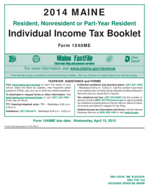 Maine Individual Income Tax Form 1040ME