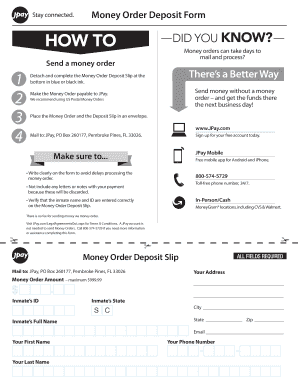 Money Order Deposit Form