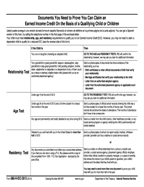 IRS Form 886-H-EIC-2012