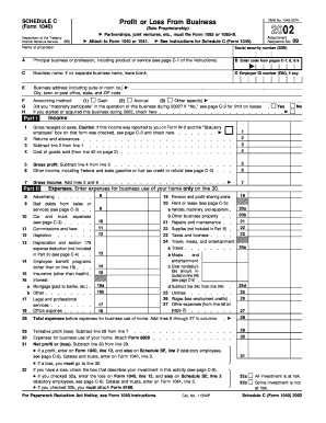 Schedule C Profit or Loss From Business