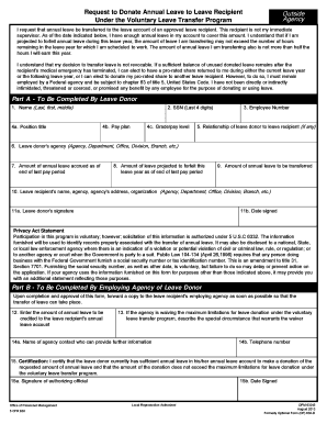 US Federal Voluntary Leave Transfer Request