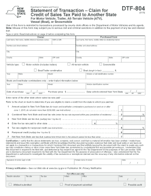 New York DTF-804 Form
