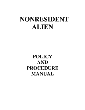 Nonresident Alien Tax Policy Manual