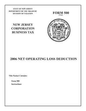 New Jersey Form 500