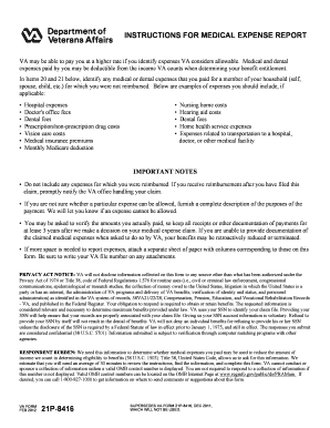 VA Medical Expense Report