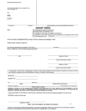 California Grant Deed