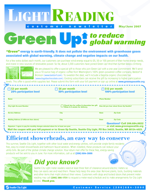 Green Up Seattle Subscription Form