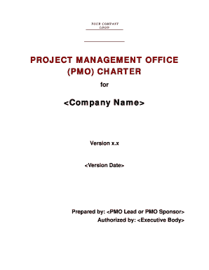 Project Management Office Charter Template