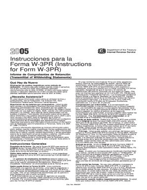 Instrucciones para la Forma W-3PR