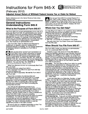 Instructions for Form 945-X
