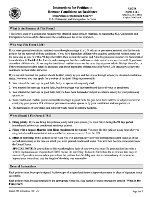 I 751 form instructions - Citizenship and Immigration Services USCIS Form I-751 OMB No - uscis