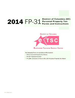 DC Personal Property Tax Return Form FP-31