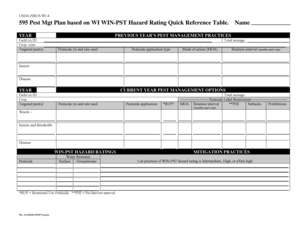 USDA Pest Management Plan Form