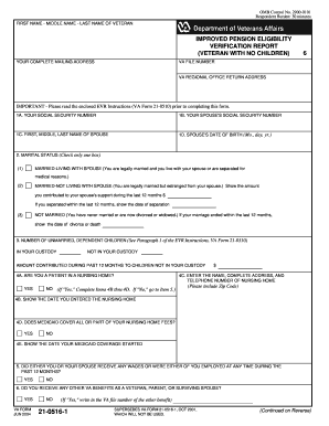 Veteran Improved Pension Eligibility Verification Report