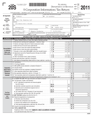 Alabama S Corporation Tax Return