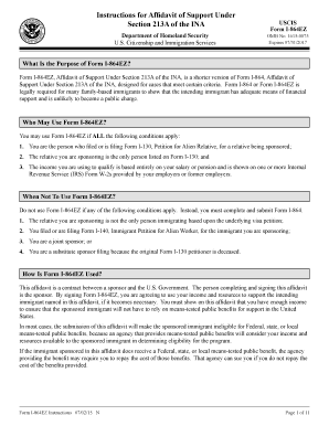 Affidavit of Support Form I-864EZ