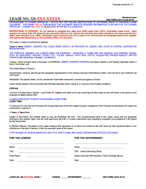 GSA Form L201C Standard Lease