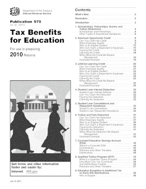Publication 970 Tax Benefits for Education