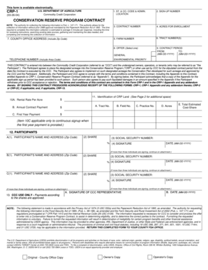 Conservation Reserve Program Contract