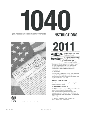 IRS Form 1040 Instructions