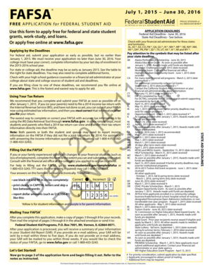 FAFSA Application for Federal Student Aid
